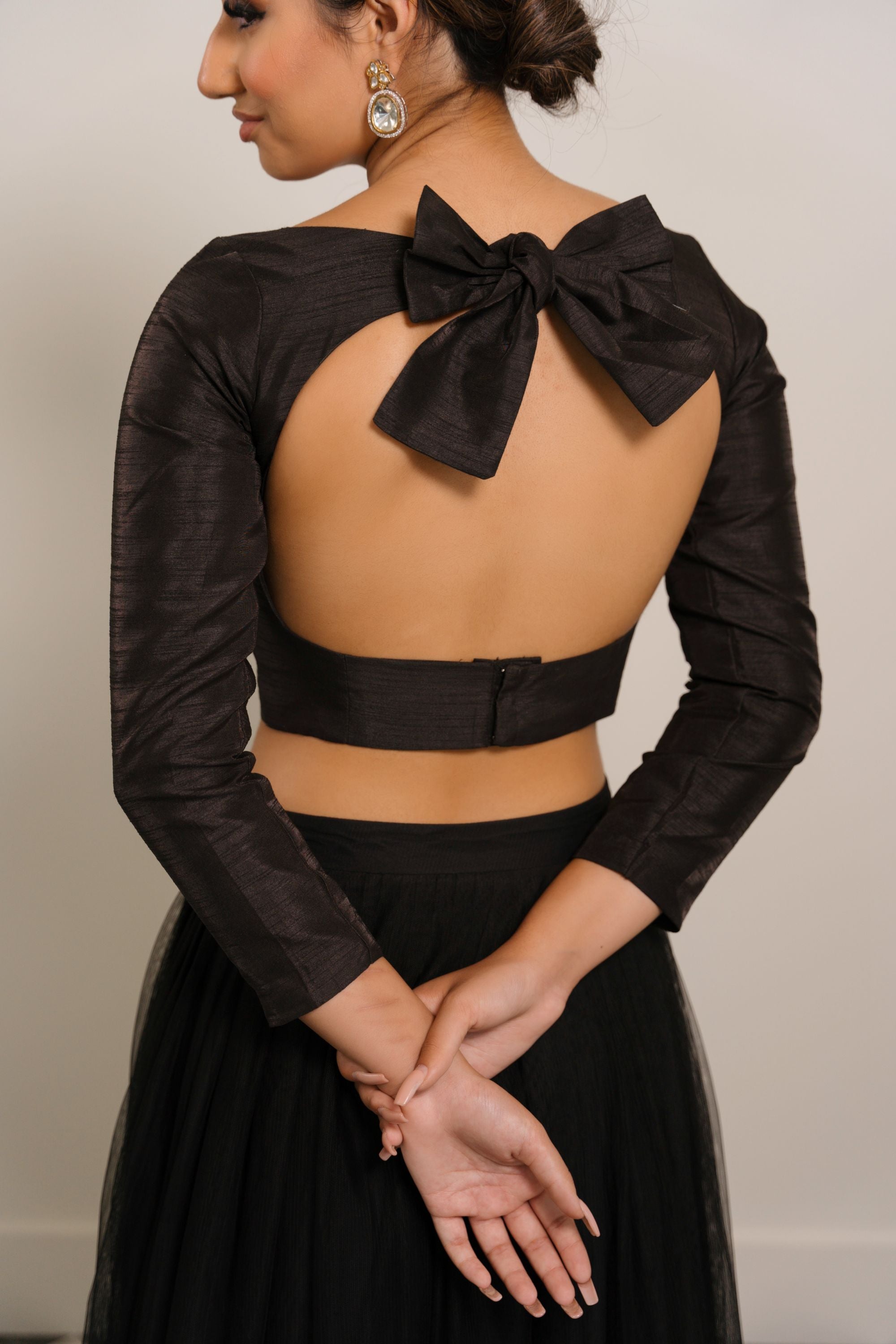 Black Bow Blouse