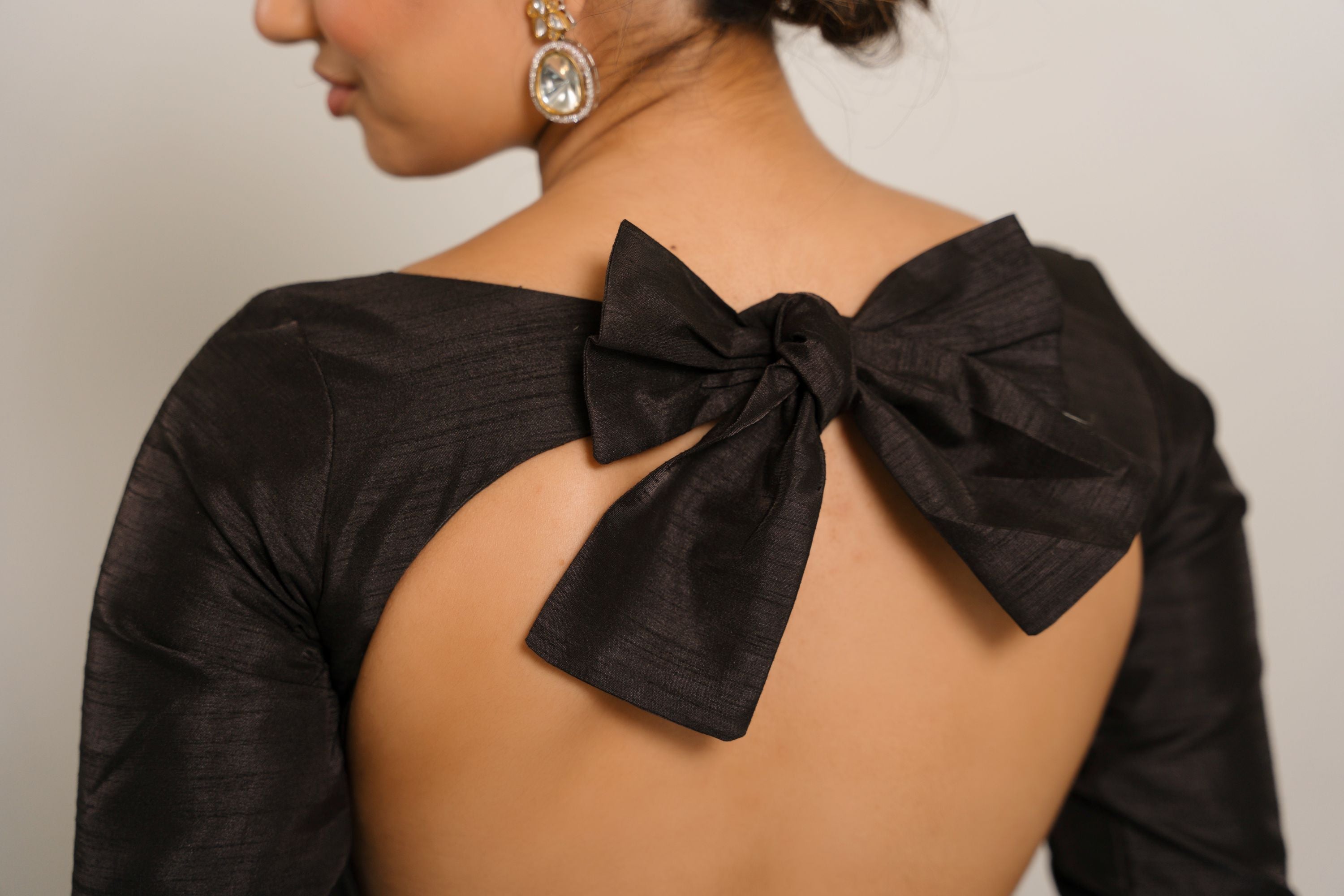 Black Bow Blouse