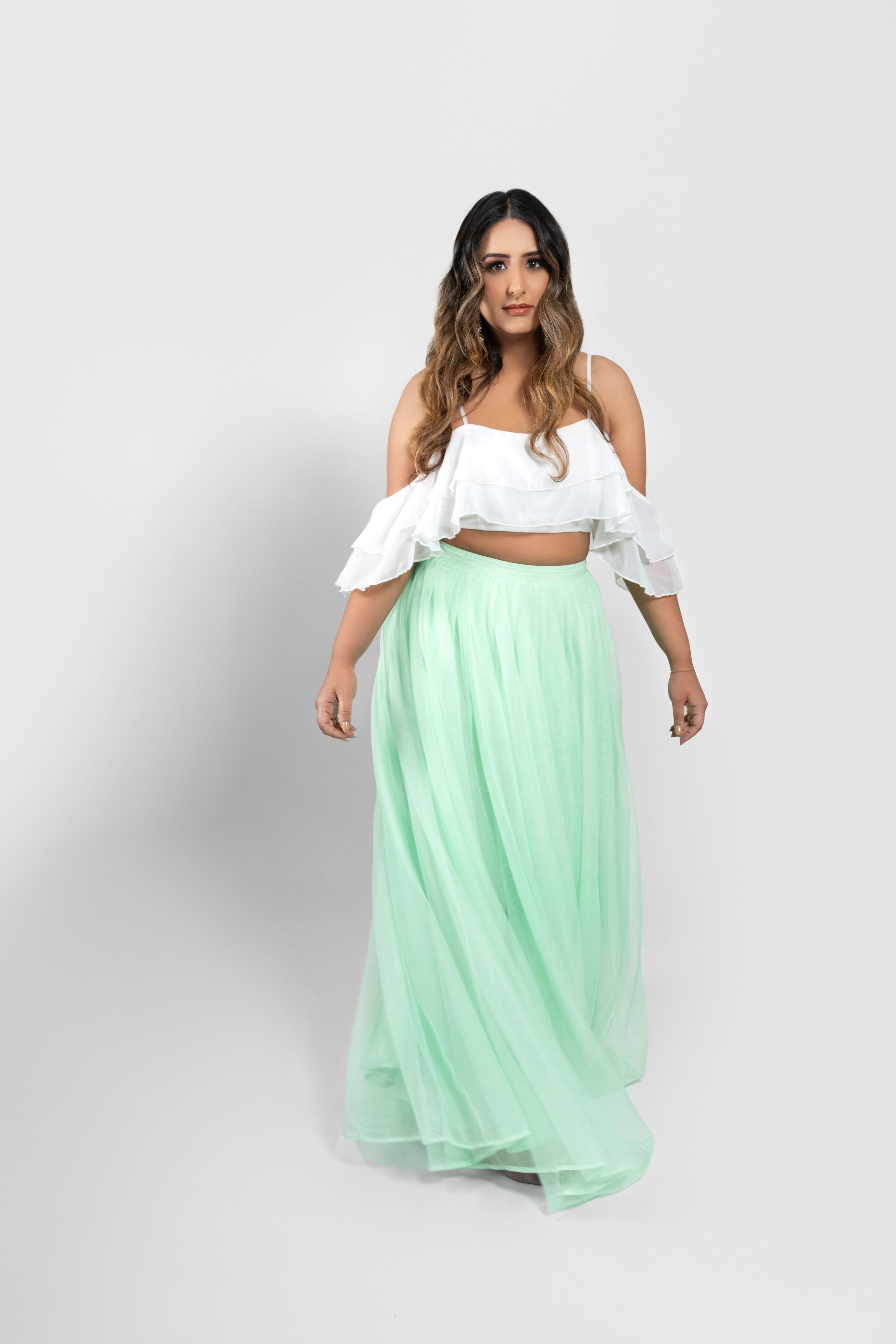 Mint Net Skirt