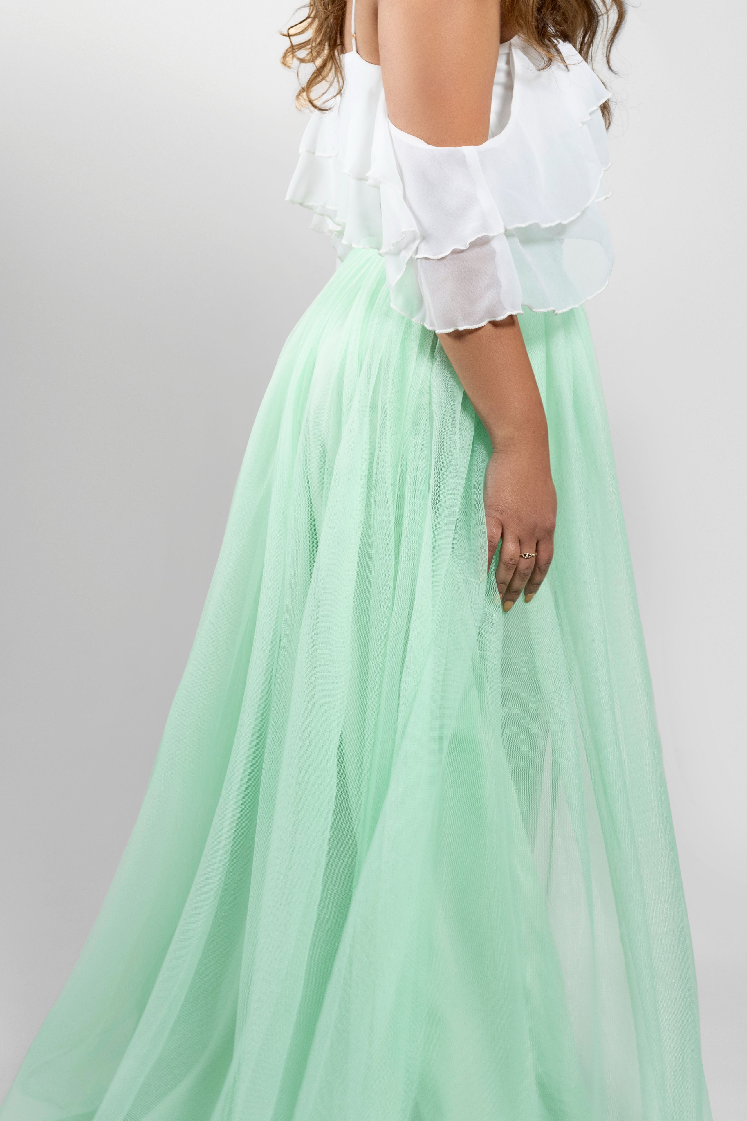 Mint Net Skirt